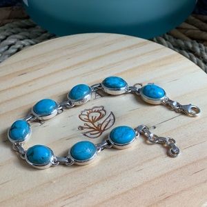 925 sterling silver turquoise bracelet